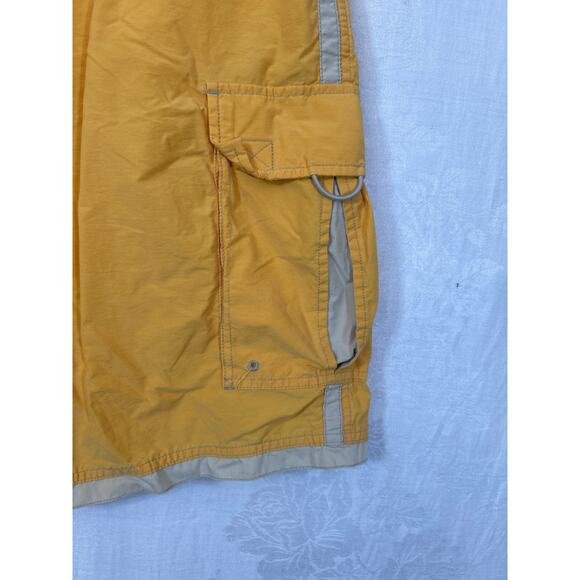 Vintage Abercrombie Swim Trunks Shorts 35 Orange Cargo Mesh Lined - Picture 3 of 9